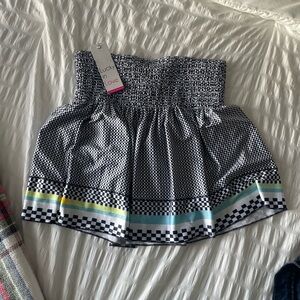 Lucky In Love Checkered Navy White Golf Tennis Skirt Small